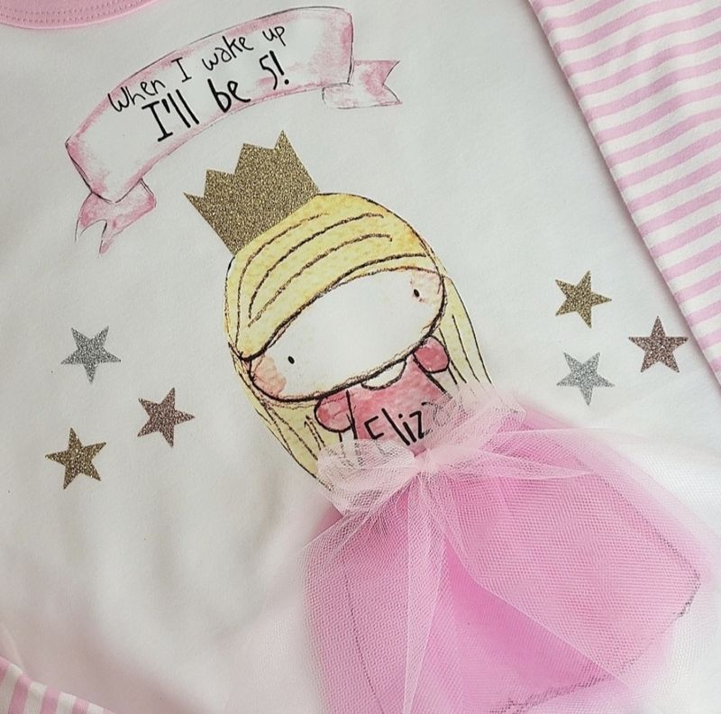 Princess birthday pyjamas Princess birthday pyjamas
