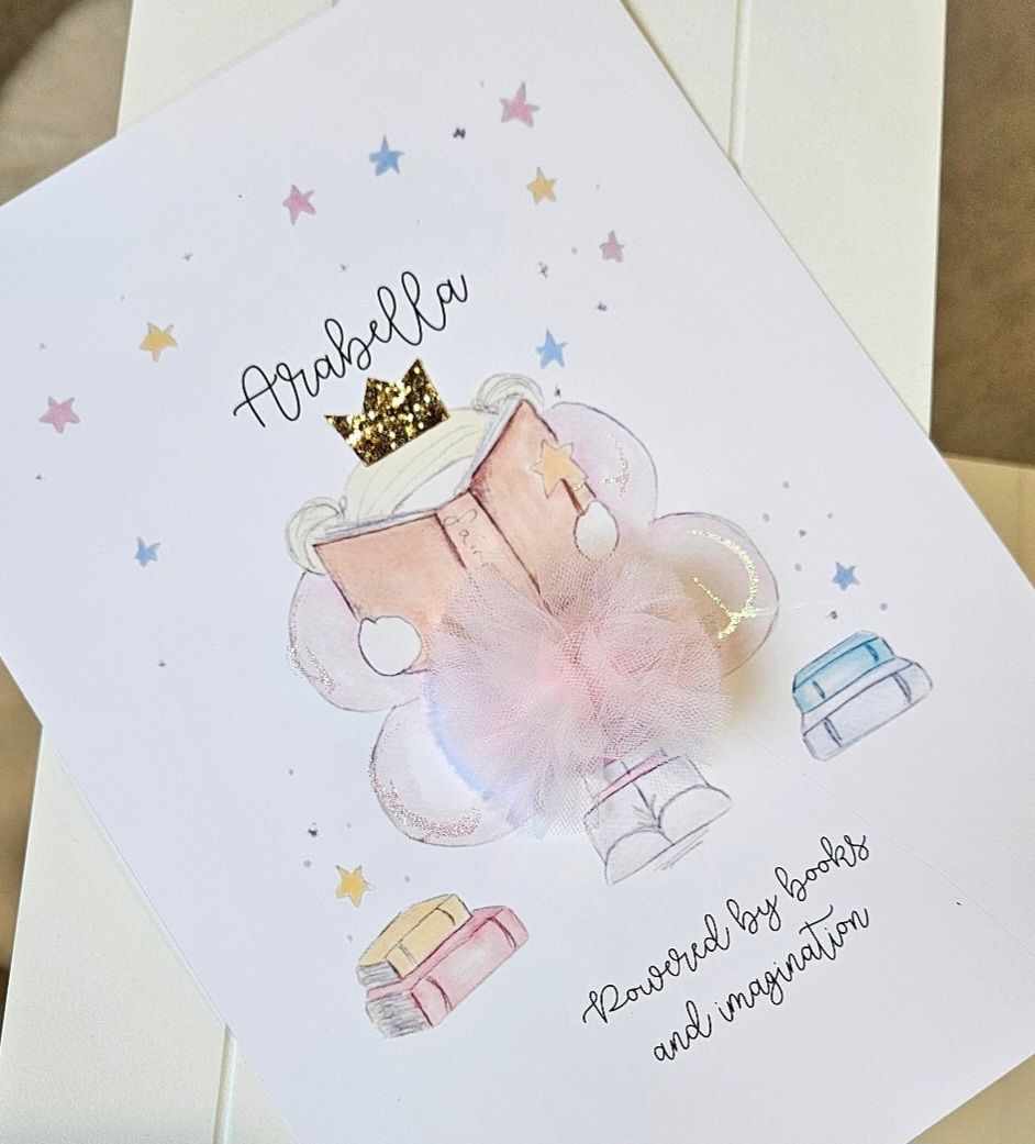 Personalised Fairy reading print