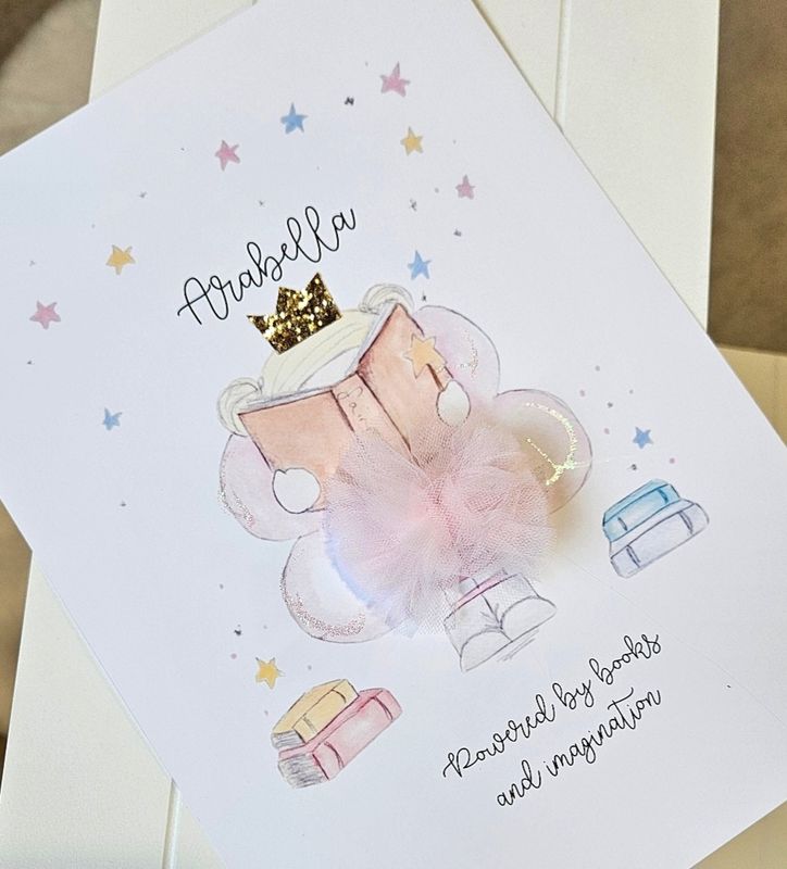 Personalised Fairy reading print