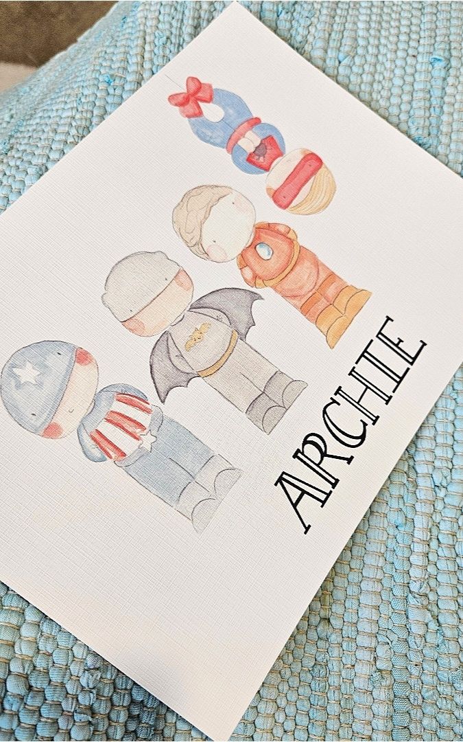 Personalised Superhero Print
