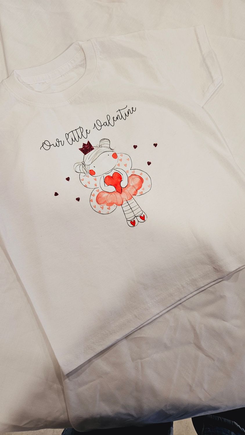 Our little valentine t shirt in 2 to 3 years 