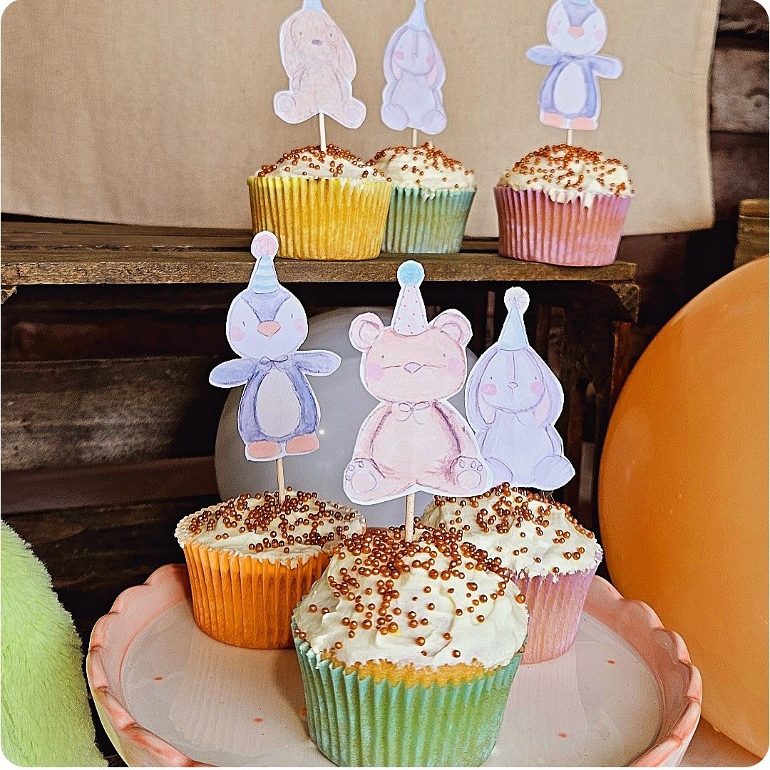 Teddy Bear Cupcake Toppers