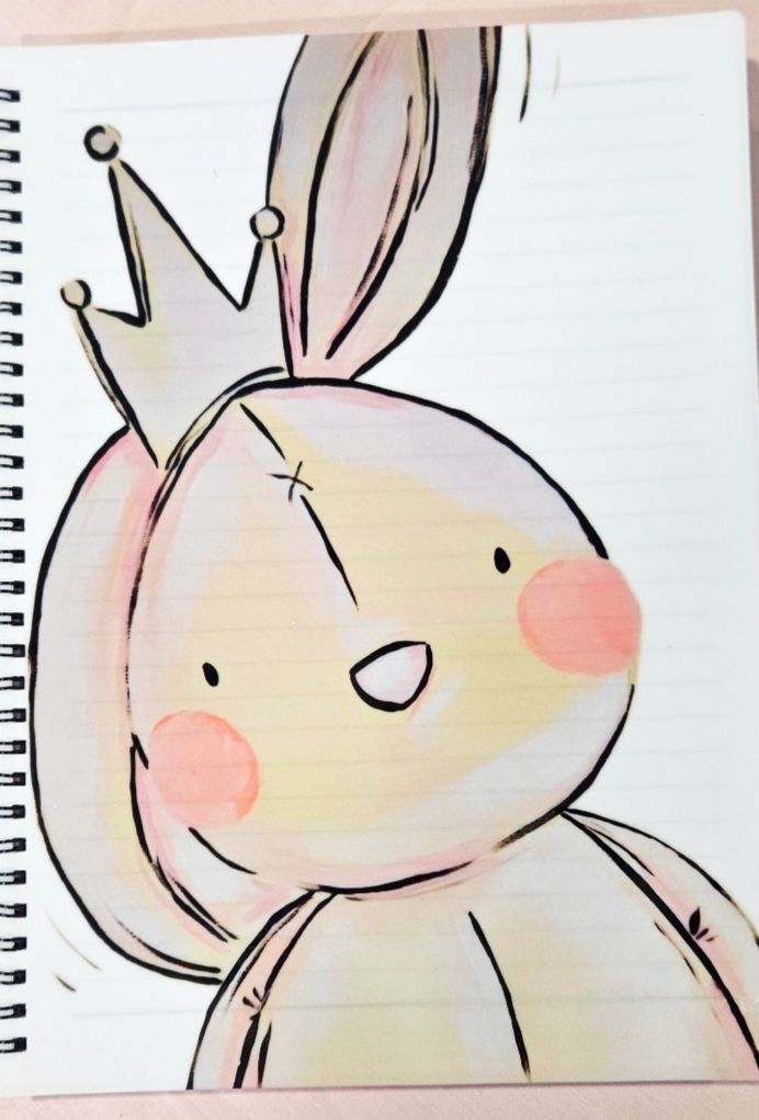 A4 Bunny Notepad with matching pencil case