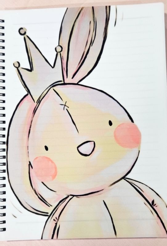 A4 Bunny Notepad with matching pencil case