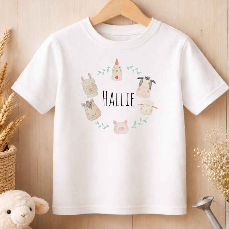 Personalised farm theme tshirt 