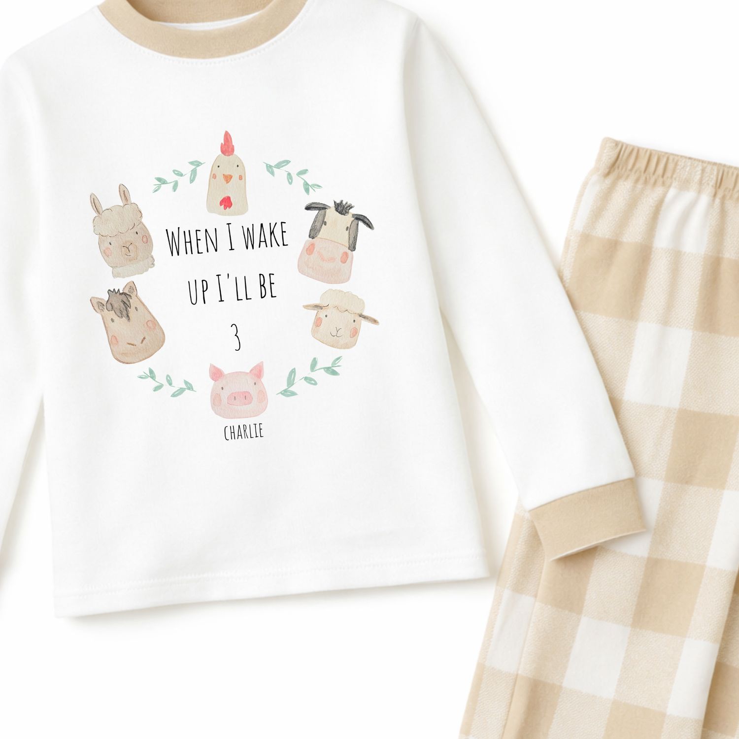 Personalised farm pyjamas 
