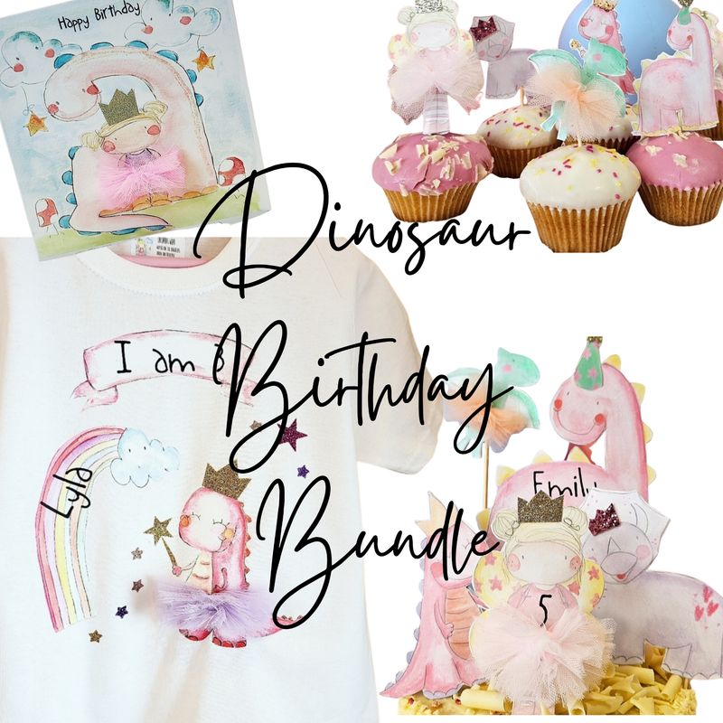 Girls Dinosaur Birthday Bundle