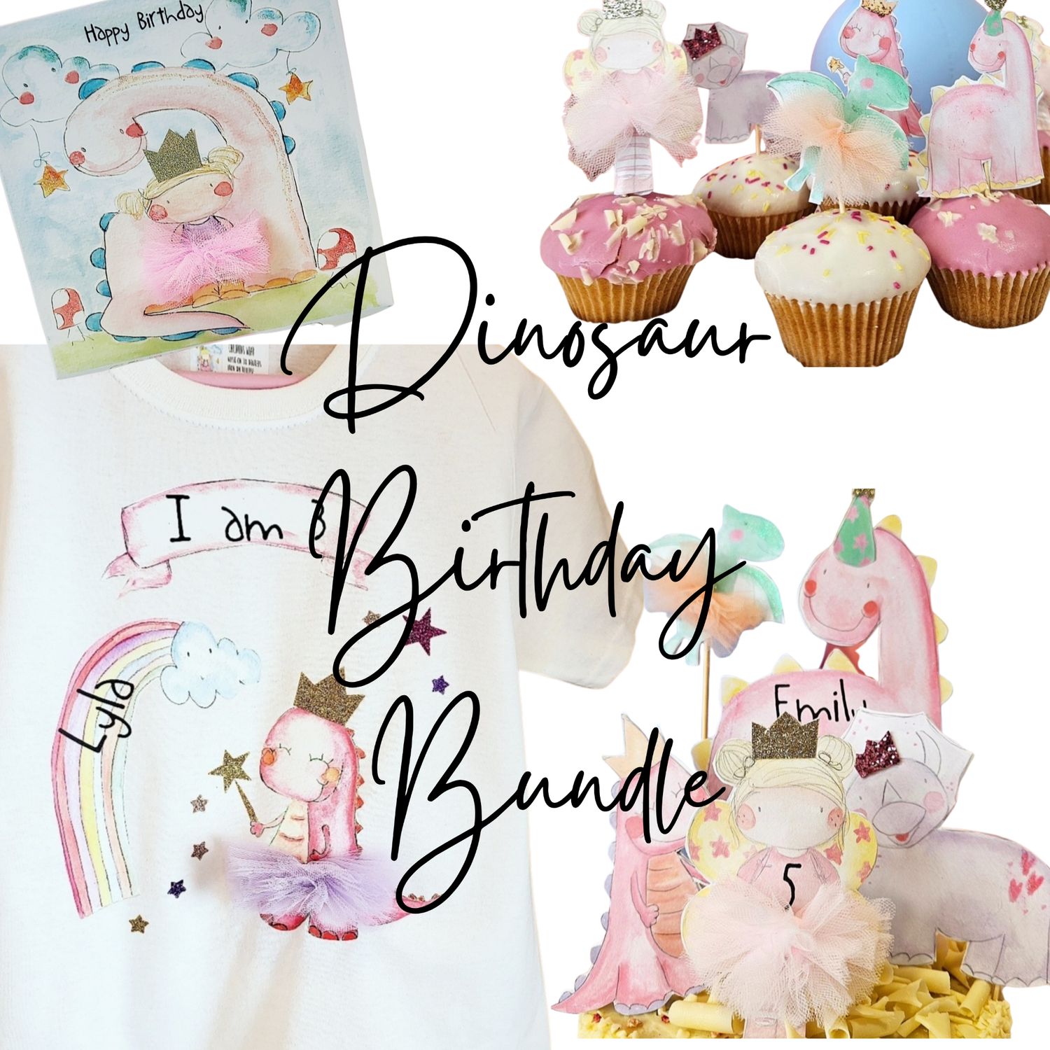 Girls Dinosaur Birthday Bundle