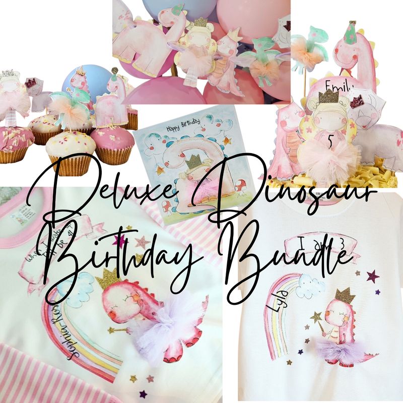 Deluxe Girls Dinosaur Birthday Bundle