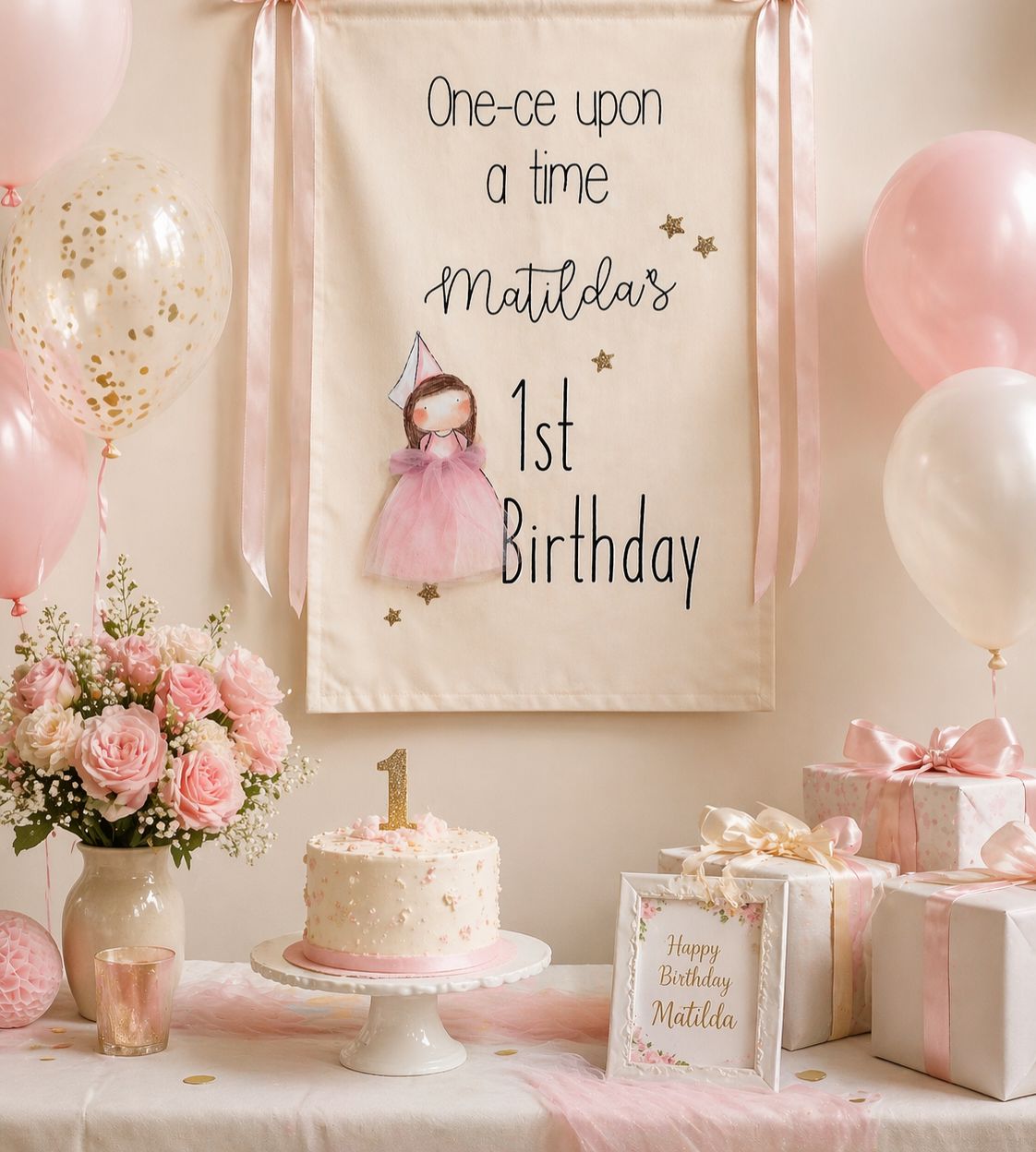 Princess Birthday Wall Banner 
