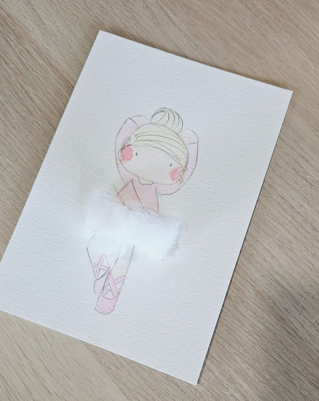 A5 ballerina painting
