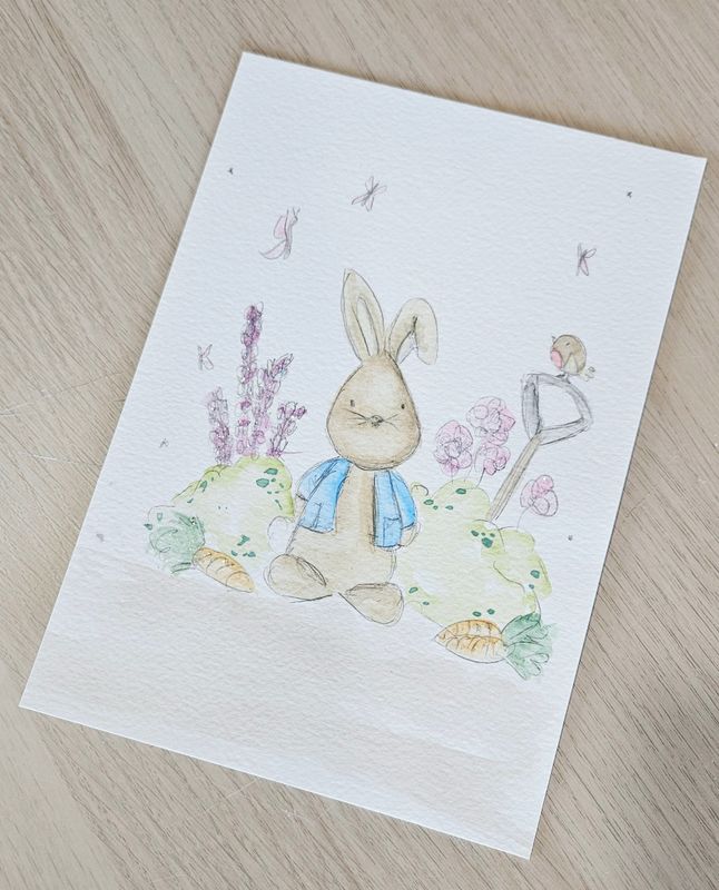 A5 Peter rabbit painting 
