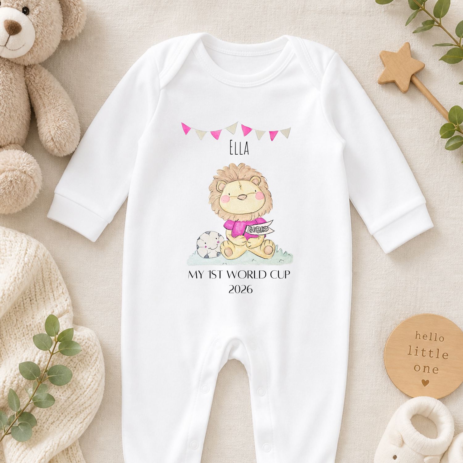 Personalised My 1st World Cup Sleepsuit