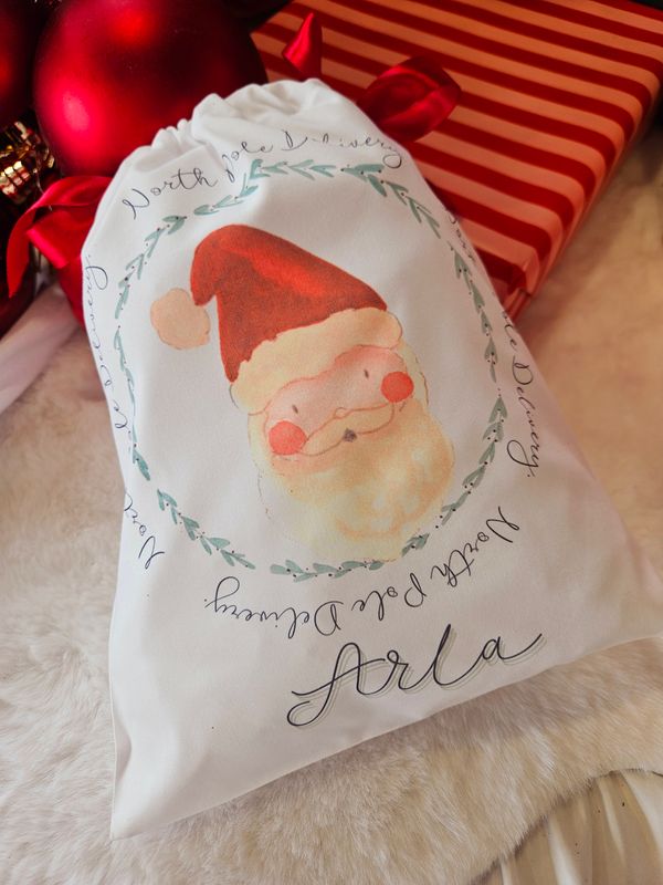 Small personalised Santa Gift Bag Small personalised Santa Gift Bag