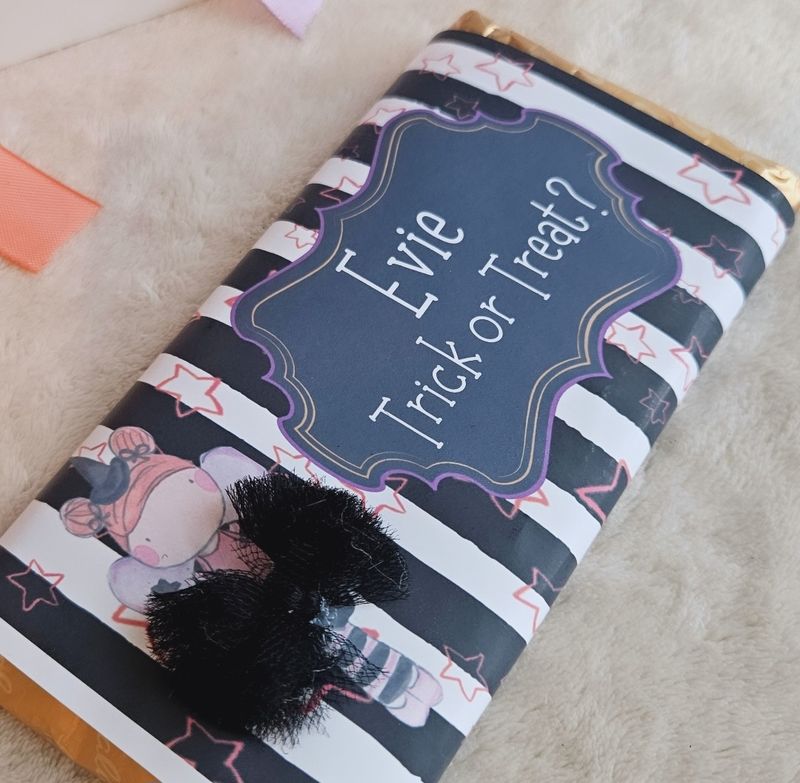 Personalised Halloween Chocolate Bar