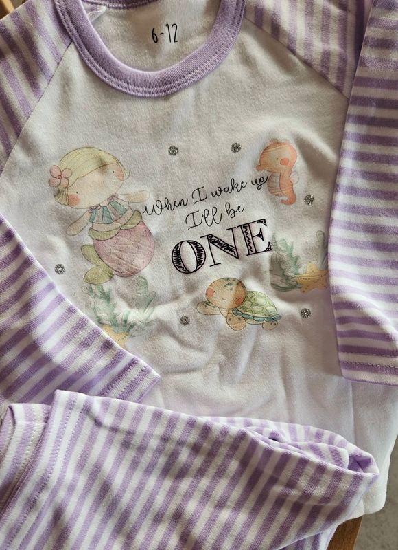 6 to 12 months mermaid, I'll be one pjs 6 to 12 months mermaid, I'll be one pjs