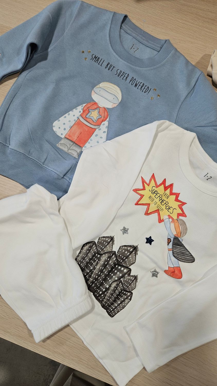 1 to 2 years superhero jumper & pjs bundle 