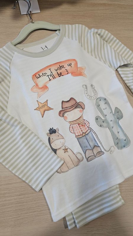 Cowboy I'll be 3 birthday pjs Cowboy I'll be 3 birthday pjs