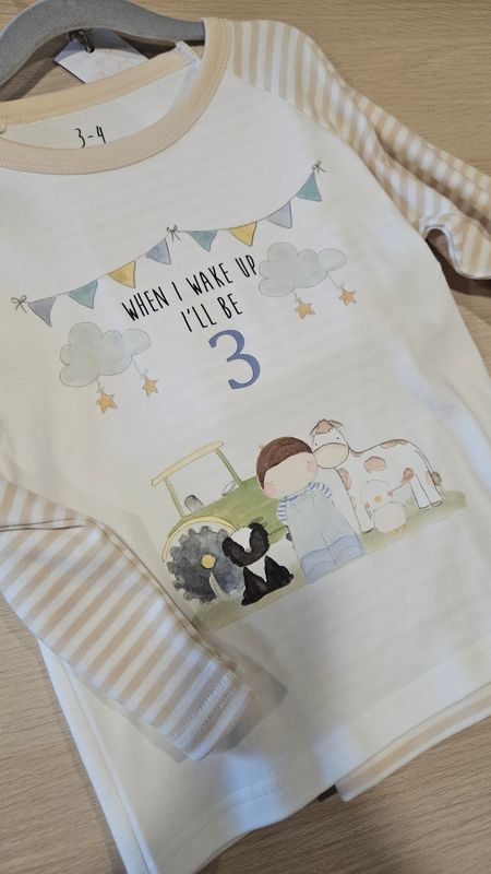 Farm theme birthday pjs 3 to 4 years Farm theme birthday pjs 3 to 4 years