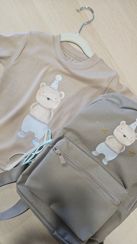 1 to 2 years bear tshirt and bear backpack 1 to 2 years bear tshirt and bear backpack