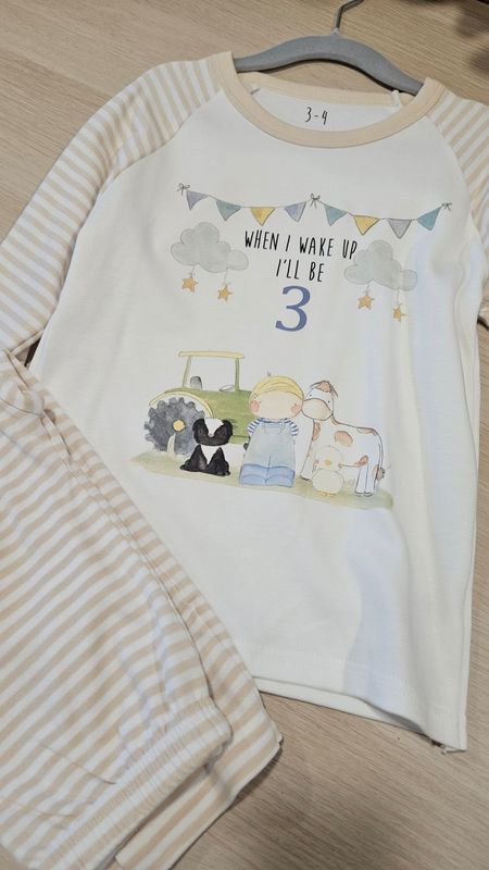 Farm theme birthday pjs 3 to 4 years Farm theme birthday pjs 3 to 4 years
