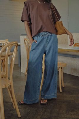 Andie Wide Leg Drawstring Pant