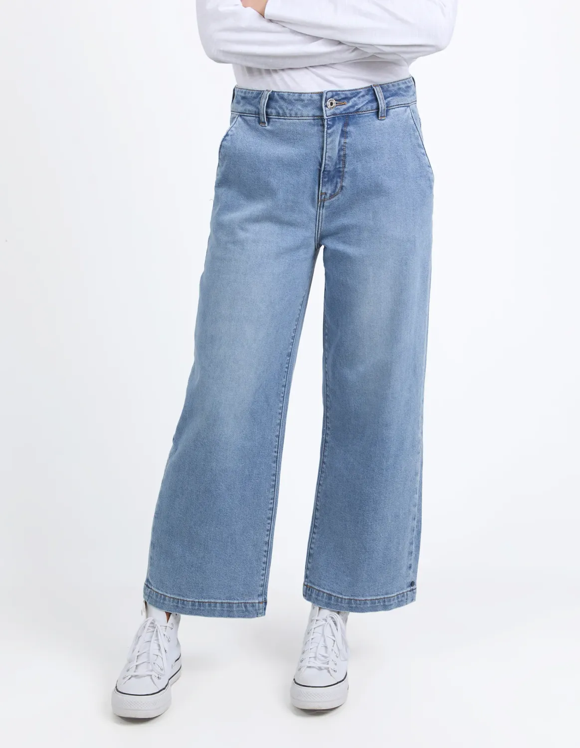 Izzy Wide Leg Jean - Vintage Blue