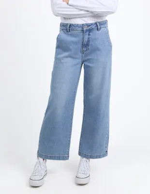 Izzy Wide Leg Jean - Vintage Blue