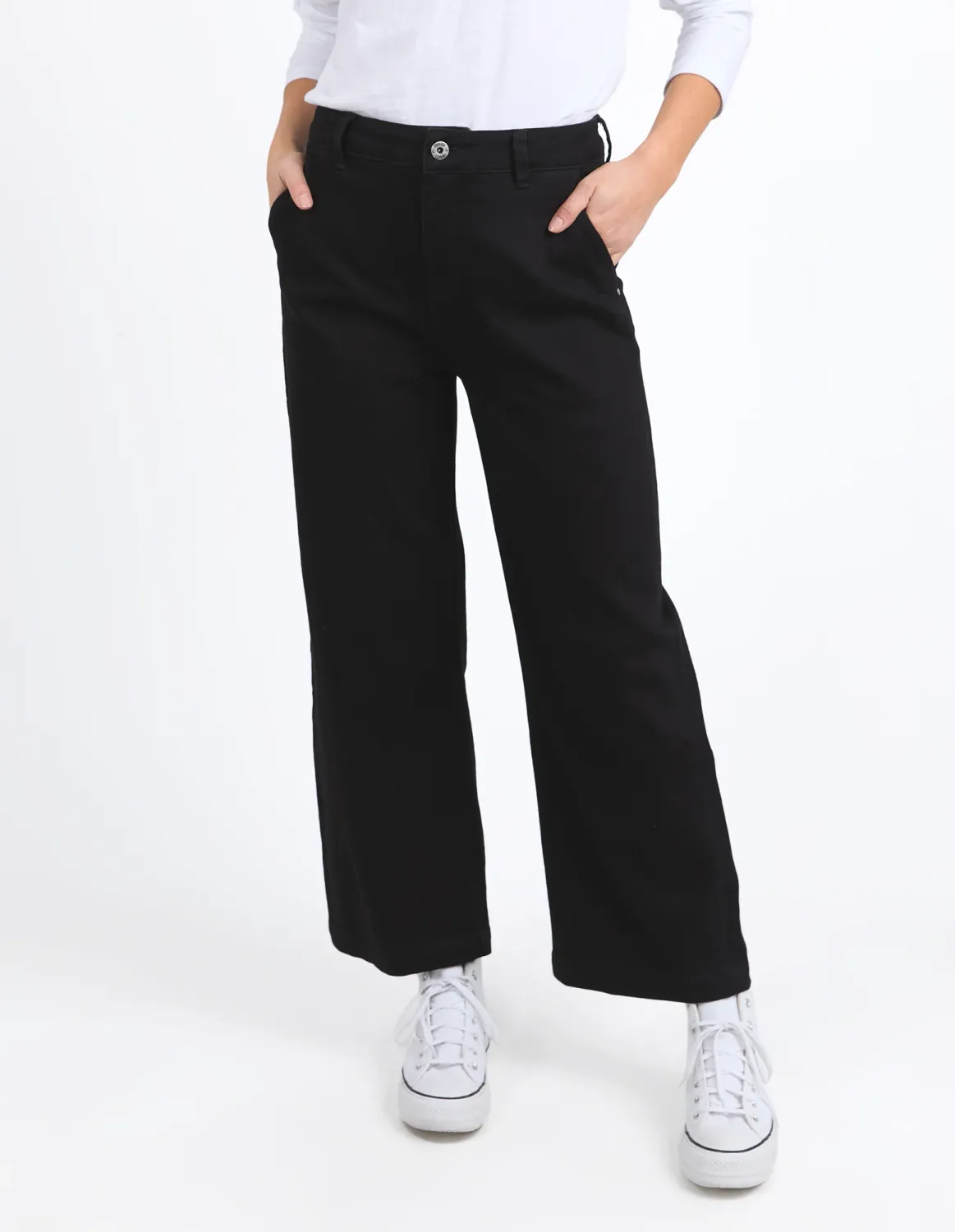 Izzy Wide Leg Jean - Black