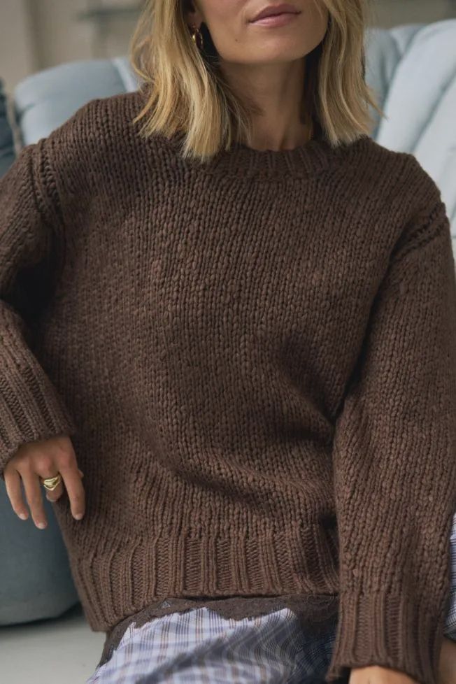 Sage Chunky Knit Crew