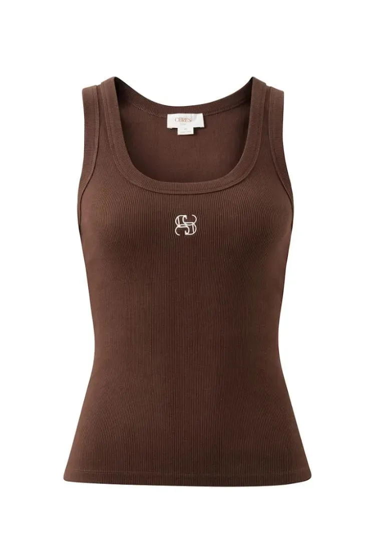 Zoe Contour Rib Scoop Tank