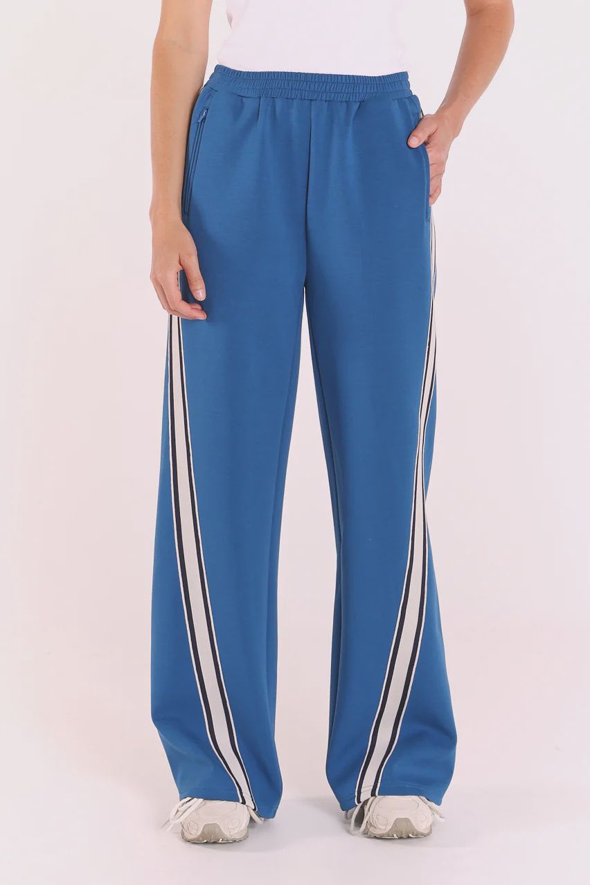 Noah Wide Pant - Blue Twist