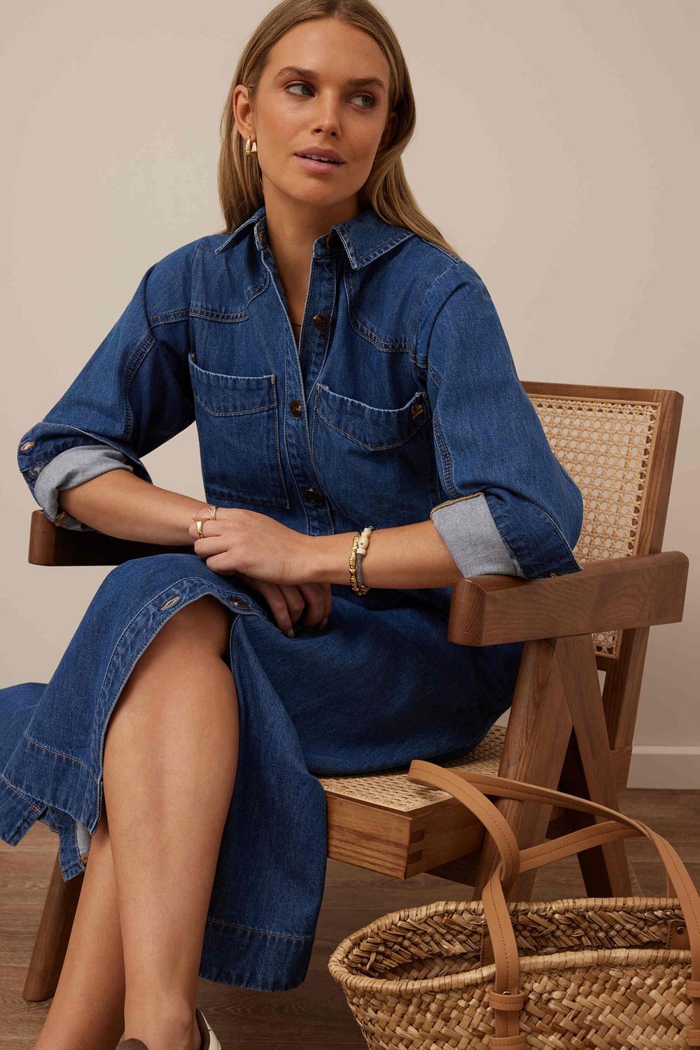 Rae Long Sleeve Midi Dress