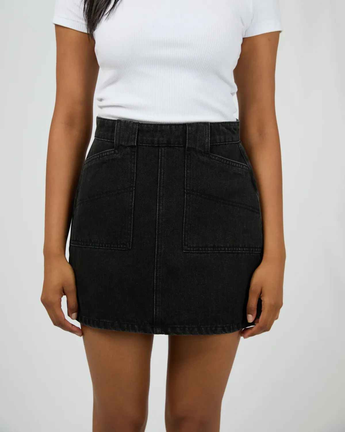 Becca Skirt - Washed Black, Colour: Washed Black, Size: 6