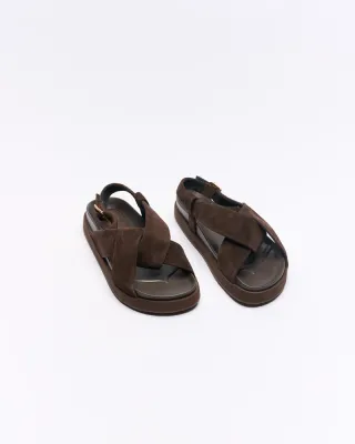 Mya Leather Sandal - Chocolate Brown