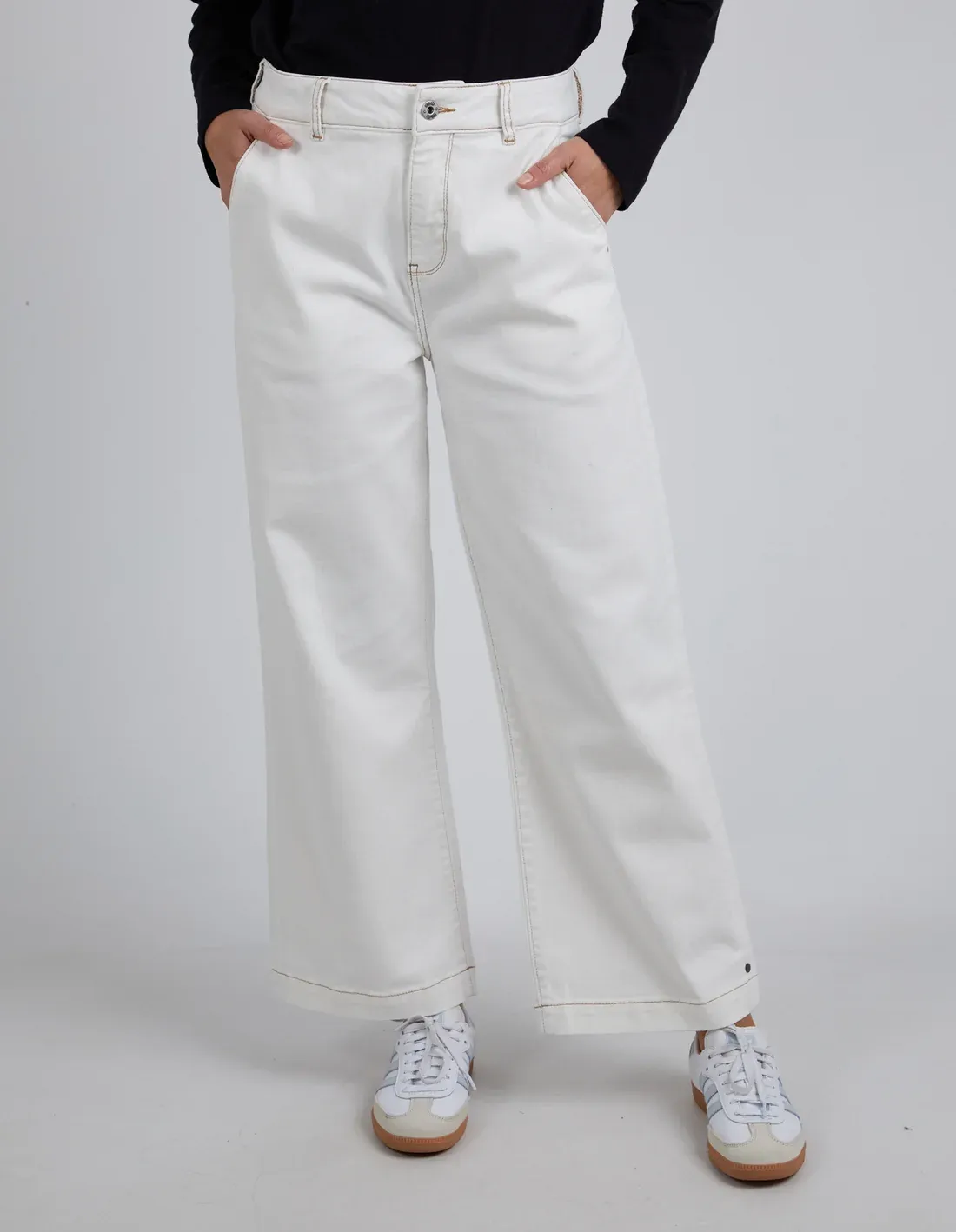 Izzy Wide Leg Jean - Vintage White