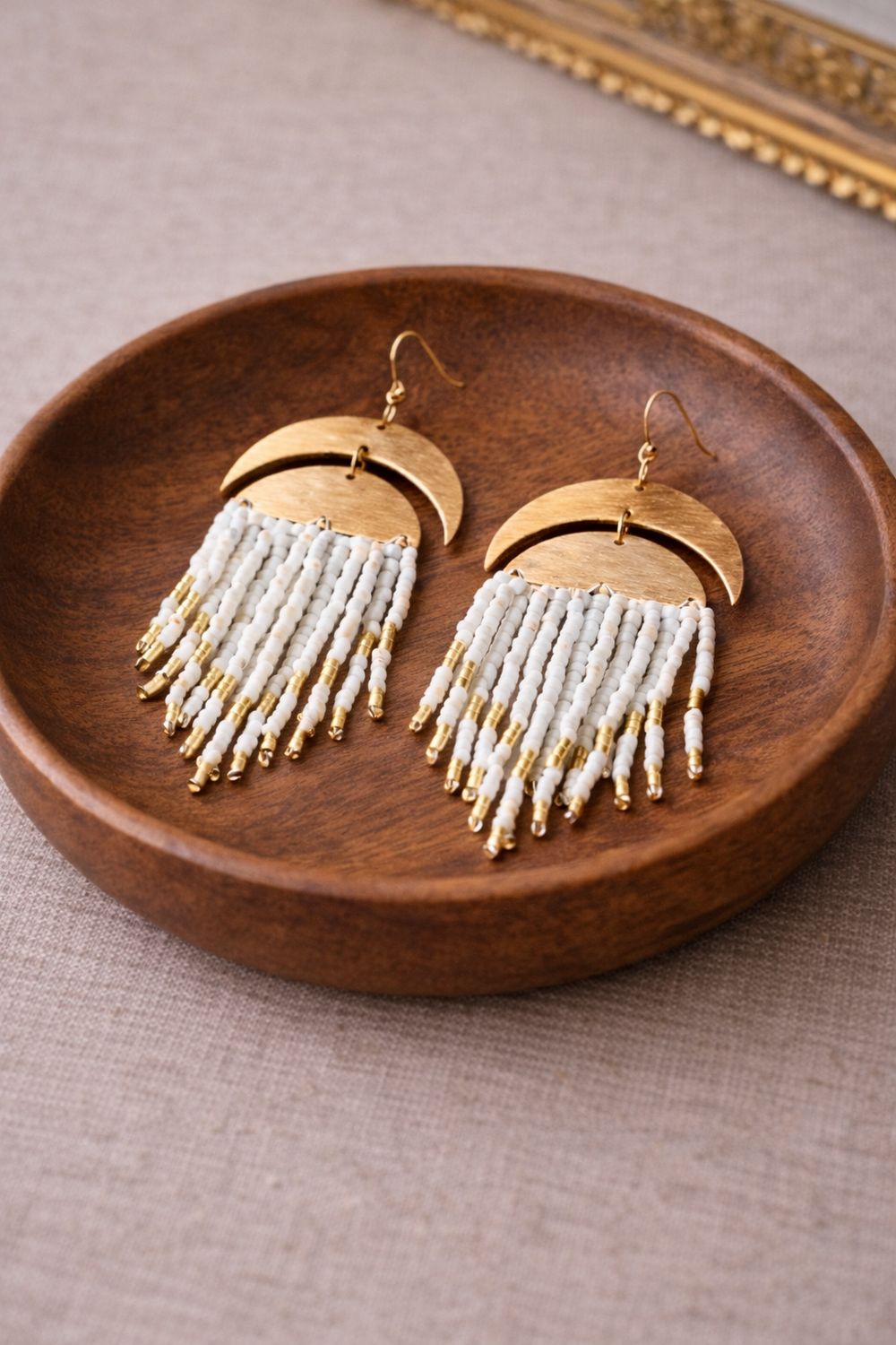 Boho Earrings Gold&amp;Pearl