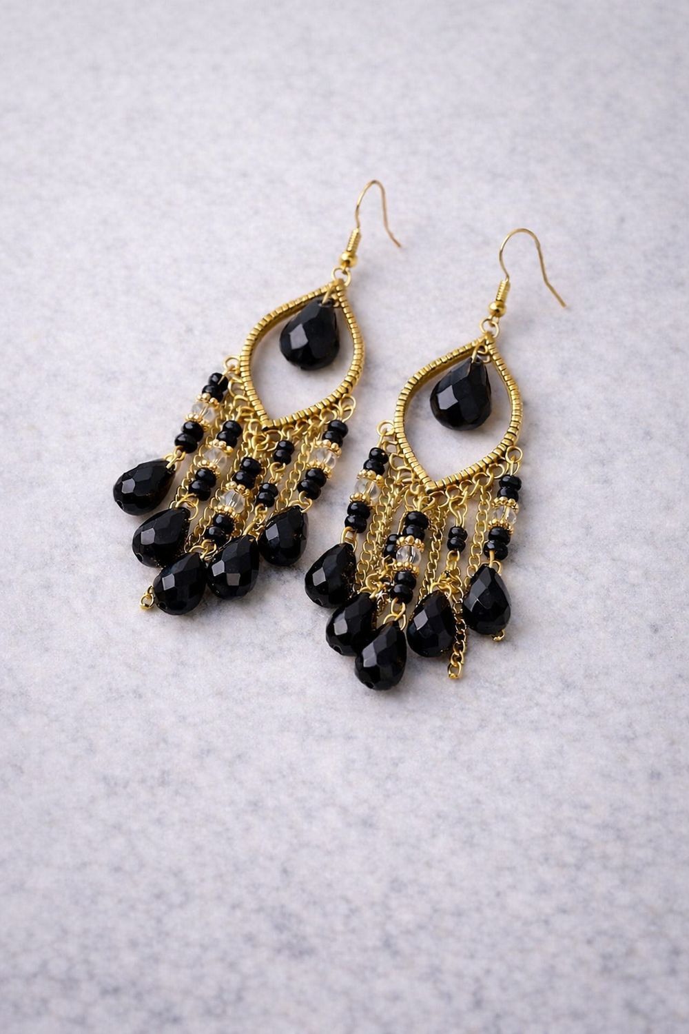 Gold&amp;Black Earrings