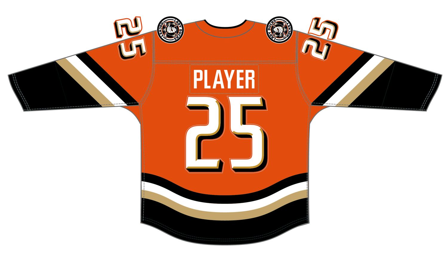 LADY DUCKS AAA ORANGE JERSEY S26