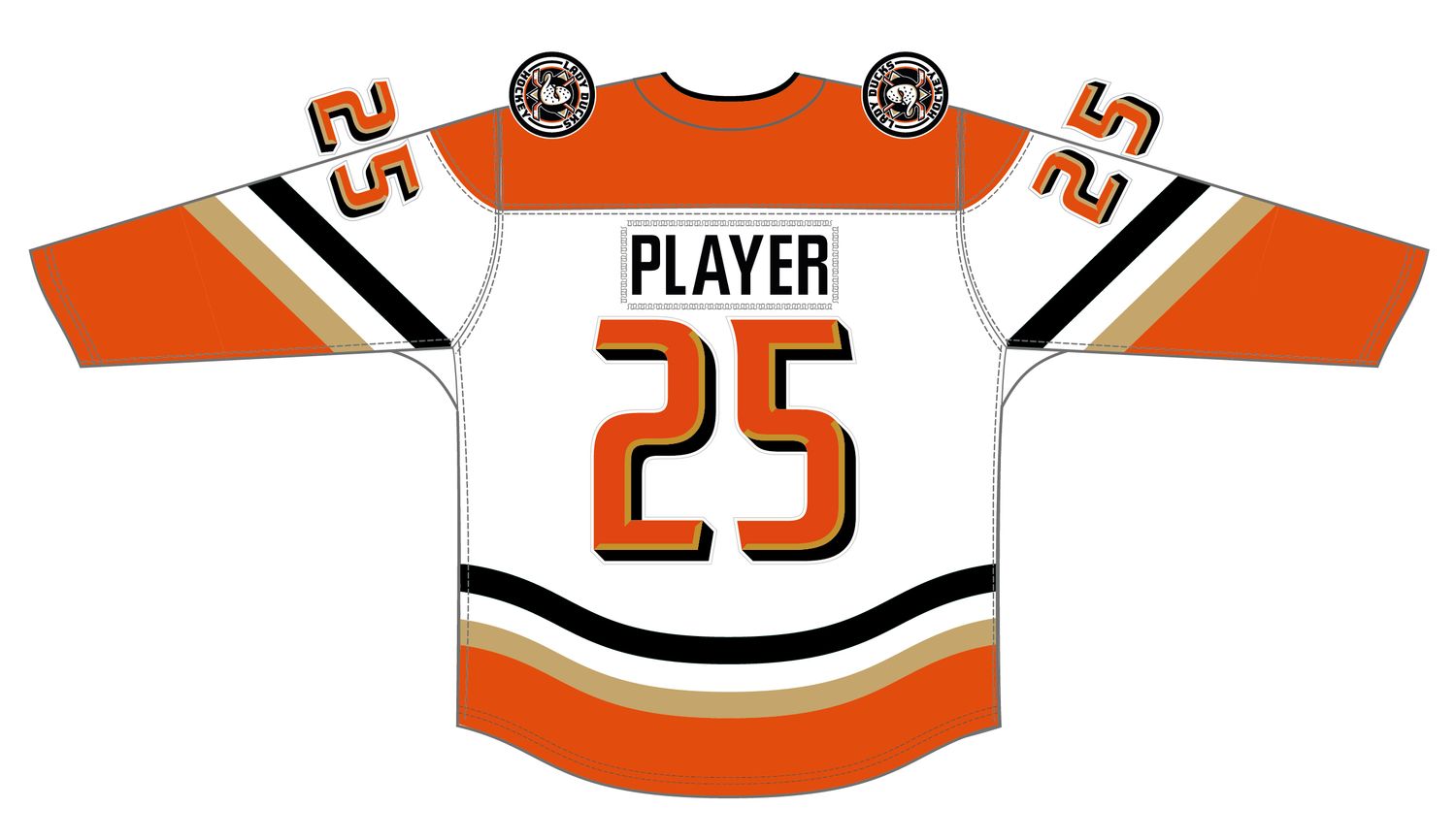 LADY DUCKS AAA WHITE JERSEY S26