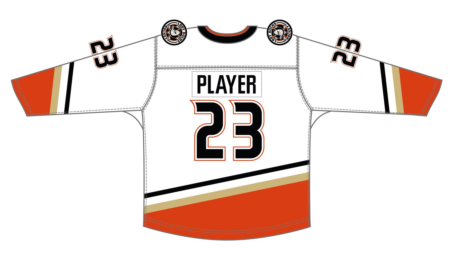 LADY DUCKS WHITE JERSEY S26