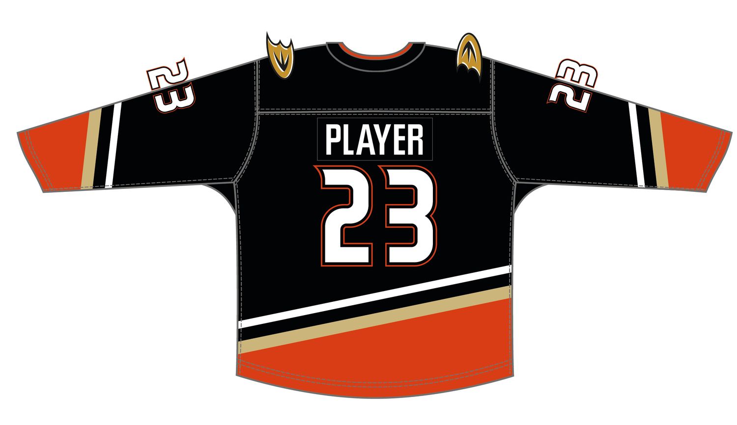 JR DUCKS BLACK JERSEY S26