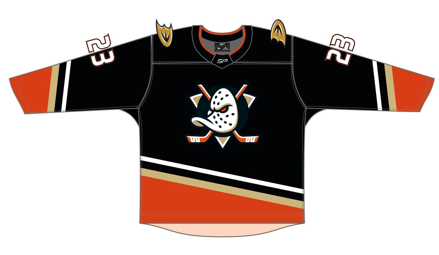 JR DUCKS BLACK JERSEY S26