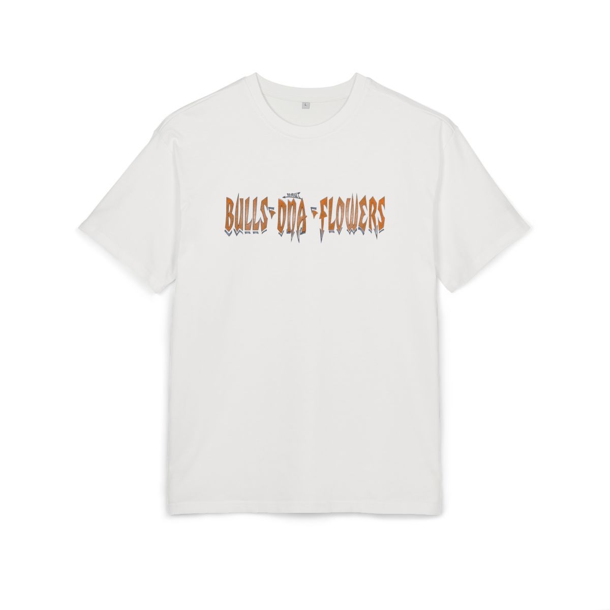 Bulls and  Flowers Tee | Retro Drip Text on Light Heather