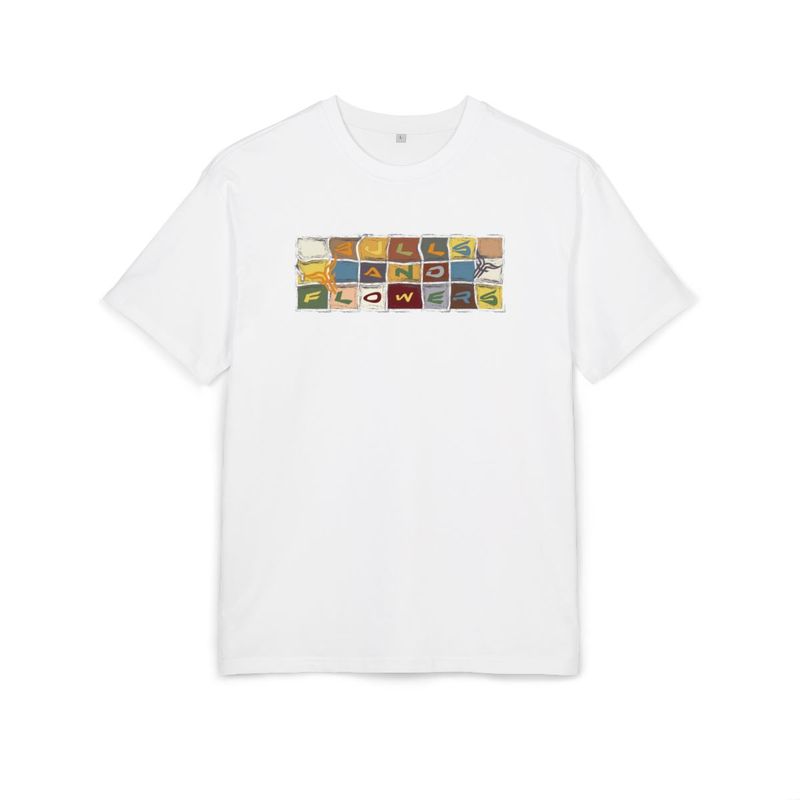 Vintage Mosaic Bulls and Flowers Graphic Tee Vintage Mosaic Bulls and Flowers Graphic Tee