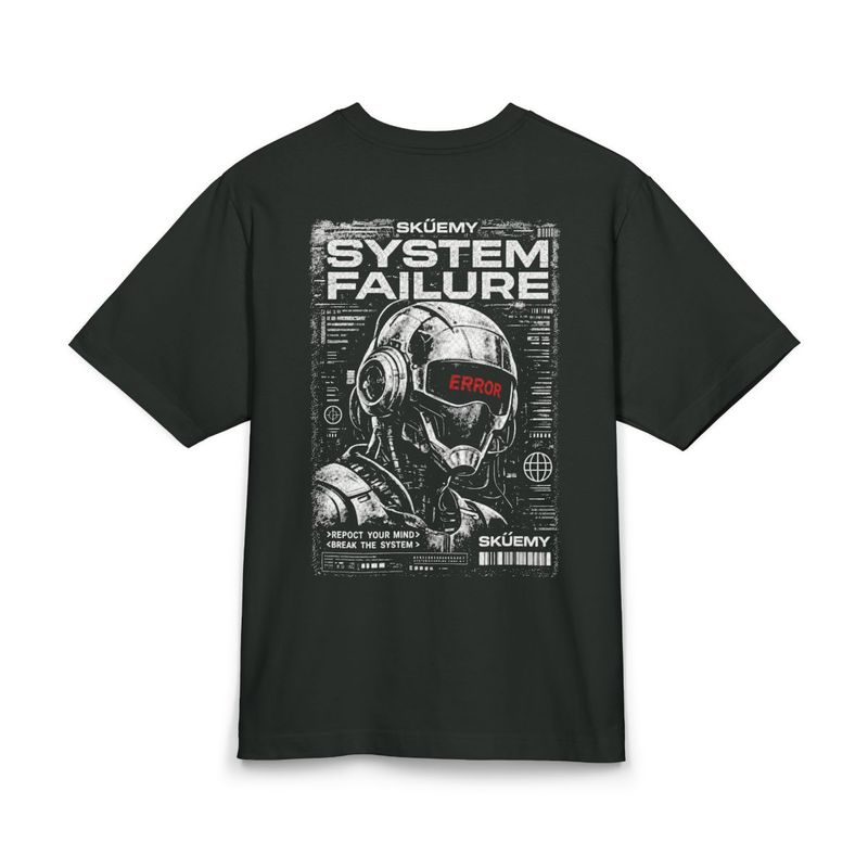 System Failure Robot Graphic Tee | Cyberpunk Helmet Tech Design System Failure Robot Graphic Tee | Cyberpunk Helmet Tech Design