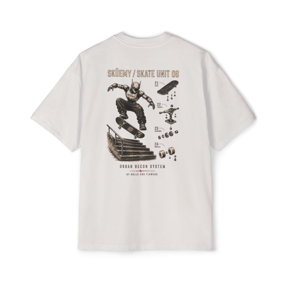 BAF Sküemy - Unit 06 Skateboard Illustration T-Shirt