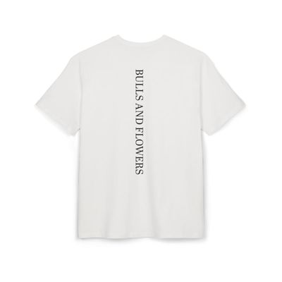 Bulls and Flowers Unisex Heavy Oversize Tee