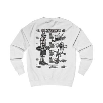 Skuemy Unit - 01Skateboard Anatomy Sweatshirt | Skate Diagram Crewneck