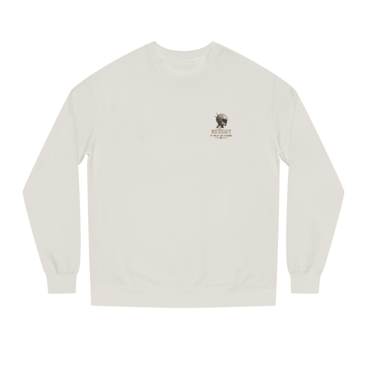 BAF Skuemy Unit 01 Skateboard Robot Diagram Sweatshirt | Vintage Tech Illustration BAF Skuemy Unit 01 Skateboard Robot Diagram Sweatshirt | Vintage Tech Illustration, Colors: Bone, Sizes: XS